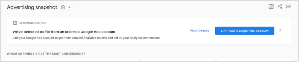В Google Analytics появились персональные рекомендации