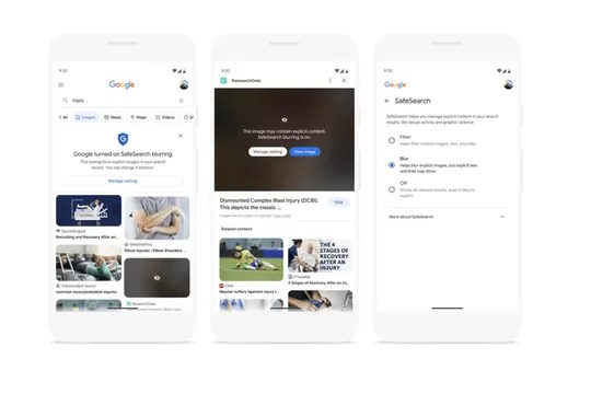 Google запускает функцию SafeSearch, которая автоматически размывает в выдаче откровенные изображения